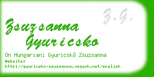 zsuzsanna gyuricsko business card